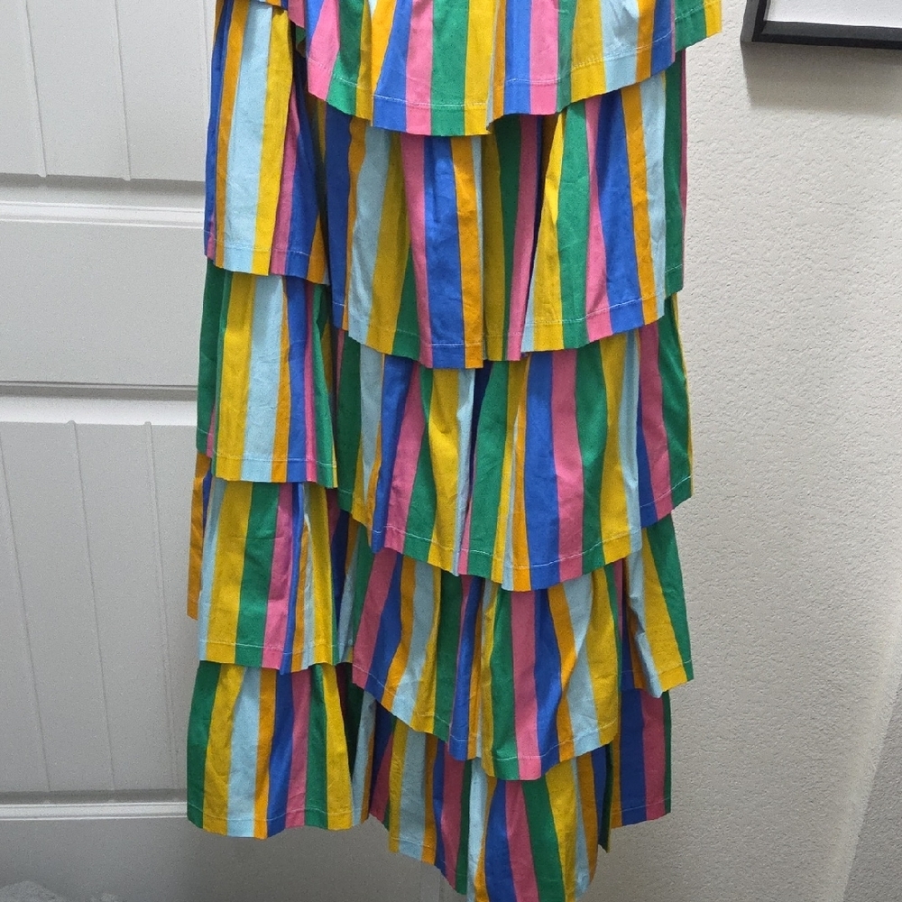 Multicolor Tiered Ruffle Maxi Skirt - Picture 6 of 6